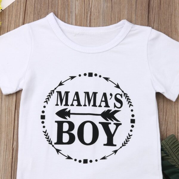 Summer  Boy Clothes Cotton T-Shirt Pants - Image 4